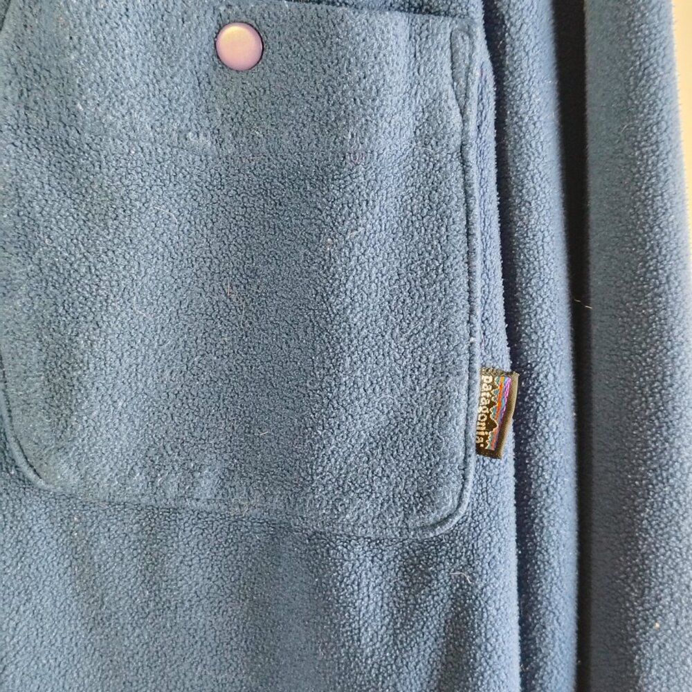 Vintage Patagonia Fleece Overshirt Shirt Mens Large Blue Snap-T USA Long Sleeve - Picture 5 of 14
